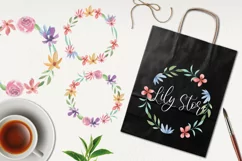 Pretty Delia Flower Watercolor Wreaths Hand Painted Floral Product Image 3