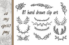 Laurels &amp; Wreaths borders clip art Product Image 1