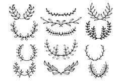 Laurels &amp; Wreaths borders clip art Product Image 3