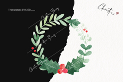 Cute Christmas Wreath Clipart | Christmas PNG Product Image 2