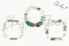 Cute Christmas Wreath Clipart | Christmas PNG Product Image 3