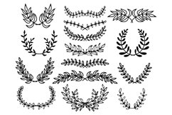 Laurels &amp; Wreaths borders clip art Product Image 5