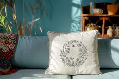 Wildflower Butterfly Wreath Embroidery Pattern PDF, Floral Product Image 4