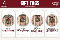 wreath gift tags