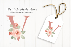 Alphabet, Letters, Monogram, pink flowers Product Image 1