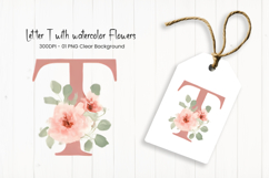 Alphabet, Letters, Monogram, pink flowers Product Image 1