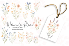 Watercolor floral clipart sublimation png Product Image 1