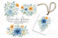 Watercolor floral clipart sublimation png Product Image 1