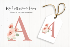 Alphabet, Letters, Monogram, pink flowers Product Image 1