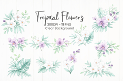 Watercolor floral clipart sublimation png Product Image 1