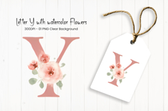 Alphabet, Letters, Monogram, pink flowers Product Image 1