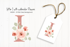 Alphabet, Letters, Monogram, pink flowers Product Image 1