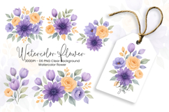 Watercolor floral clipart sublimation png Product Image 1