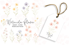 Watercolor floral clipart sublimation png Product Image 1