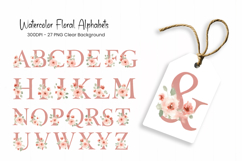 Alphabet, Letters, Monogram, pink flowers Product Image 1