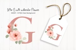 Alphabet, Letters, Monogram, pink flowers Product Image 1