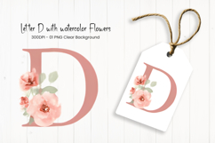 Alphabet, Letters, Monogram, pink flowers Product Image 1