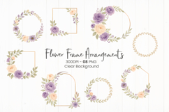 Watercolor floral clipart sublimation png Product Image 1