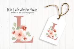 Alphabet, Letters, Monogram, pink flowers Product Image 1