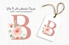 Alphabet, Letters, Monogram, pink flowers Product Image 1