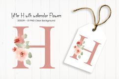 Alphabet, Letters, Monogram, pink flowers Product Image 1
