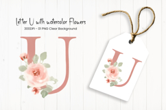 Alphabet, Letters, Monogram, pink flowers Product Image 1