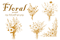 Floral Wreath SVG Product Image 1