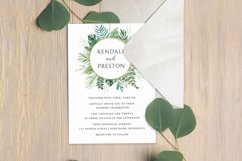 Wreath Tropical Leaves Wedding Invitation Product Image 1