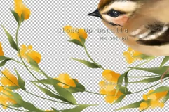 Bird with fowers | Wreath PNG Sublimation design Product Image 2