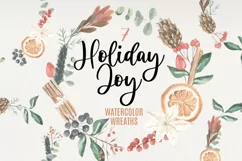 Festive Joy Wreaths Watercolor Wreaths Hand Painted Flowers Product Image 1