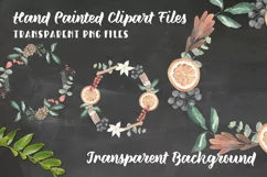 Festive Joy Wreaths Watercolor Wreaths Hand Painted Flowers Product Image 4
