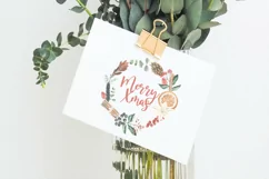 Festive Joy Wreaths Watercolor Wreaths Hand Painted Flowers Product Image 2
