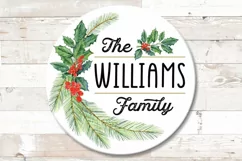 Round sign Christmas Family Monogram png sublimation design Product Image 1