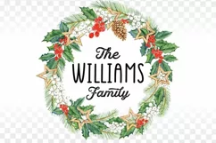 Wreath Round sign Christmas Family Monogram png sublimation Product Image 3