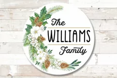 Christmas Family Door Sign Monogram png sublimation Product Image 1
