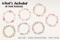 Petals Flower Wreaths Watercolor Hand Painted Pink Spring Product Image 3