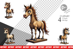 Wrecked Nutcracker Horse Clipart Product Image 1
