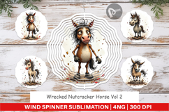 Wind Spinner Wrecked Nutcracker Horse Product Image 1