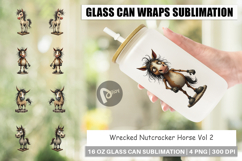 Glass Can Wrecked Nutcracker Horse Product Image 1