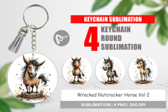 Keychain Wrecked Nutcracker Horse Product Image 1