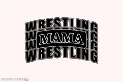 Wrestling Ma Varsity, Wrestling Mama SVG T-shirt Design Product Image 1