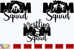 Wrestling Mom Squad SVG | Wrestling SVG | Sport SVG |Mom SVG Product Image 1