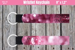 Wristlet Keychain Sublimation | Pink sequins Product Image 1