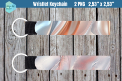 Wristlet Keychain Sublimation | liquid metal png Product Image 1