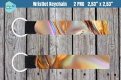 Wristlet Keychain Sublimation | liquid metal png Product Image 1