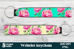 Flower wristlet keychain PNG | Flower key fob wristlet PNG Product Image 1