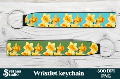 Flower wristlet keychain sublimation PNG design Product Image 1