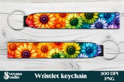 Sunflower wristlet keychain bundle | Key fob wristlet PNG Product Image 2
