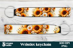 Sunflower wristlet keychain bundle | Key fob wristlet PNG Product Image 6