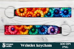 Sunflower wristlet keychain bundle | Key fob wristlet PNG Product Image 4